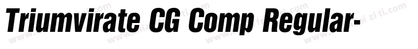 Triumvirate CG Comp Regular字体转换